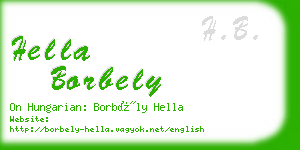 hella borbely business card